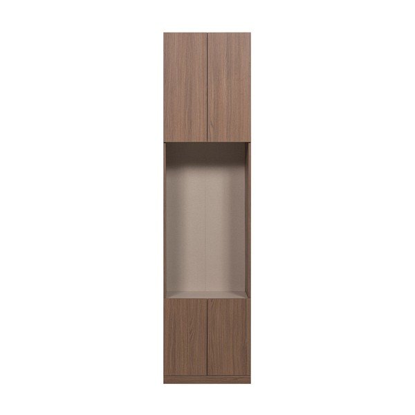 Modularni garderobni ormar u tamnoj prirodnoj boji 54x215 cm Build – WOOOD