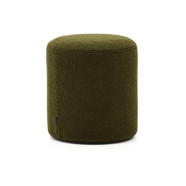 Zeleni tabure od bouclé tkanine Kaeli – Kave Home