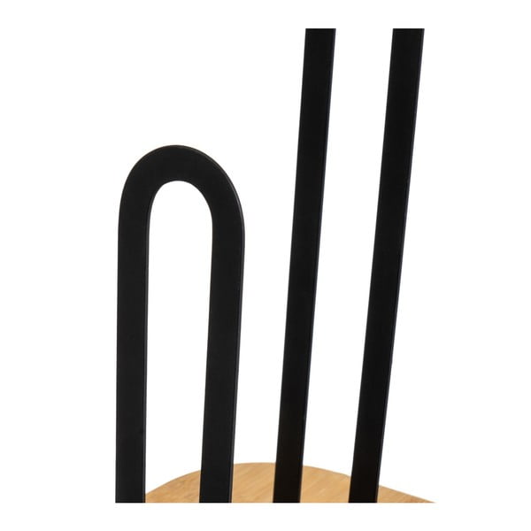 Crni/u prirodnoj boji metalni stalak za papirnate ručnike – Casa Selección-image-2