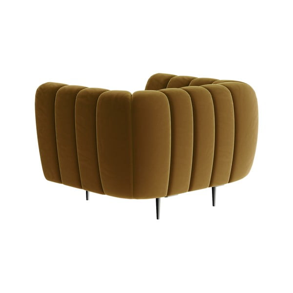 Žuta baršunasta fotelja Ghado Shel-image-3