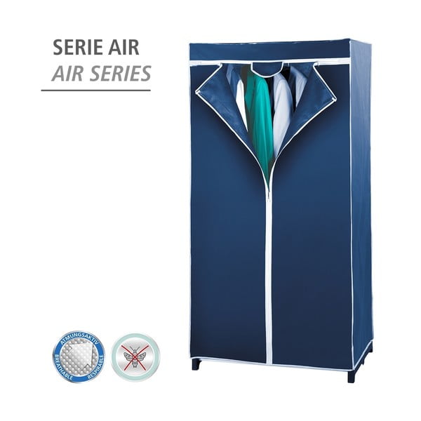 Plavi platneni sklopivi ormar za odjeću Wenko Air-image-3