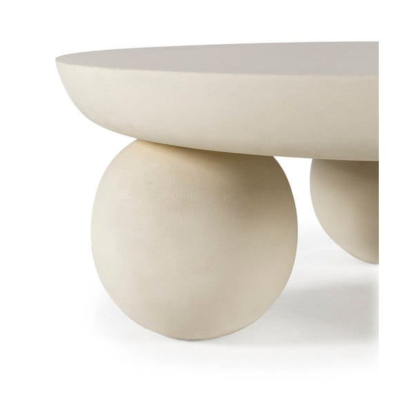 Bež okrugao stolić za kavu od masivnog manga ø 90 cm Ailen – MOME-image-4