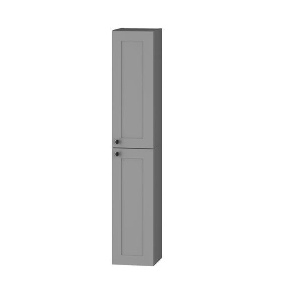 Sivi visoki/zidni kupaonski ormarić 30x160 cm Senja – STOLKAR