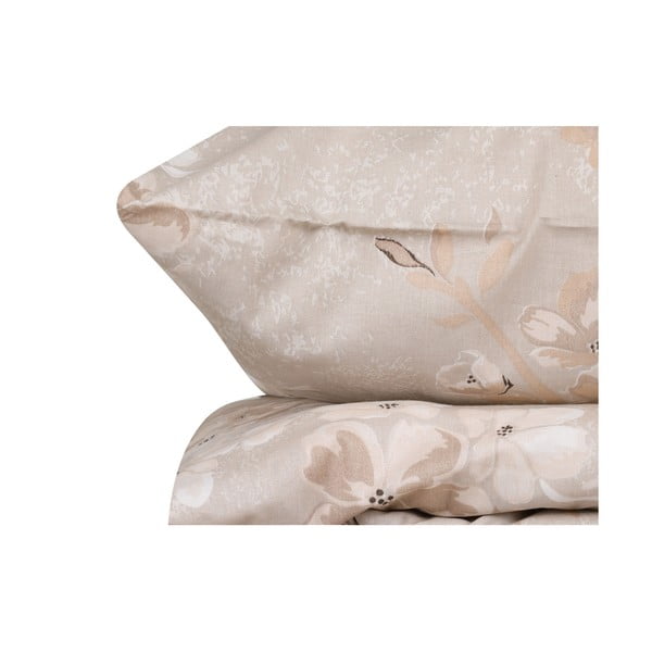 Bež pamučna posteljina za bračni krevet/za produženi krevet s uključenom plahtom 200x220 cm Elena – Mijolnir-image-2