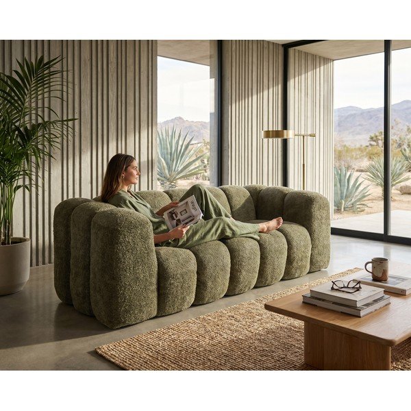 Tamno zelena sofa 214 cm Gajos – Marckeric-image-1