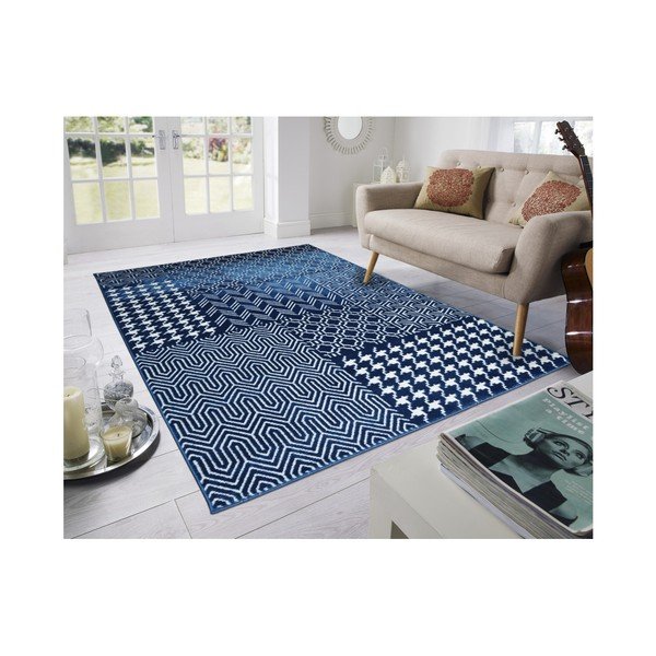 Plavi tepih Webtappeti Reflex Malo, 160 x 230 cm-image-1