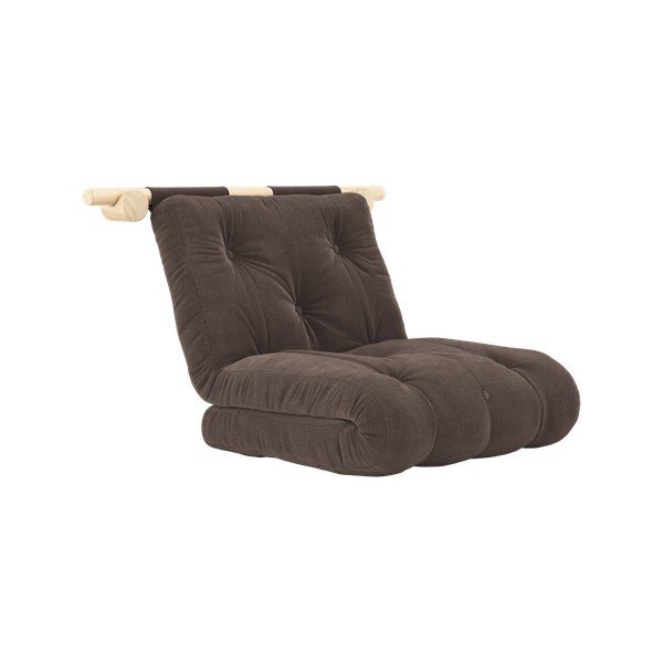 Tamno smeđa fotelja od samta Hooked – Karup Design