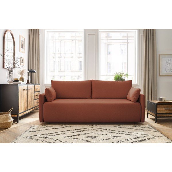 Narančasta sklopiva sofa 211 cm Marcel – Bobochic Paris-image-1