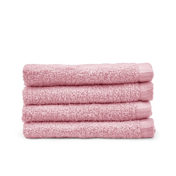 Ružičasti brzosušeći pamučni ručnici u setu 4 kom 30x30 cm Quick Dry – Catherine Lansfield