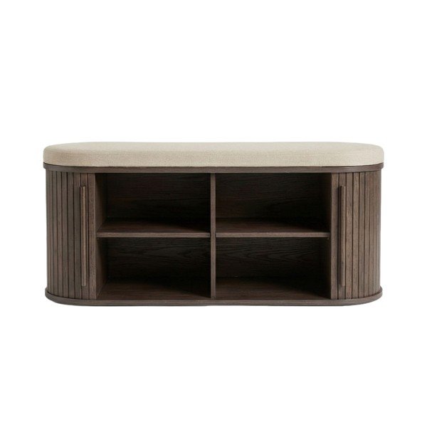 Podstavljena klupa u tamnoj prirodnoj boji Meta – Unique Furniture-image-1