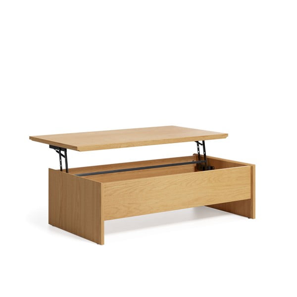 Stolić za kavu u dekoru hrasta u prirodnoj boji 60x110 cm Abilen – Kave Home-image-3