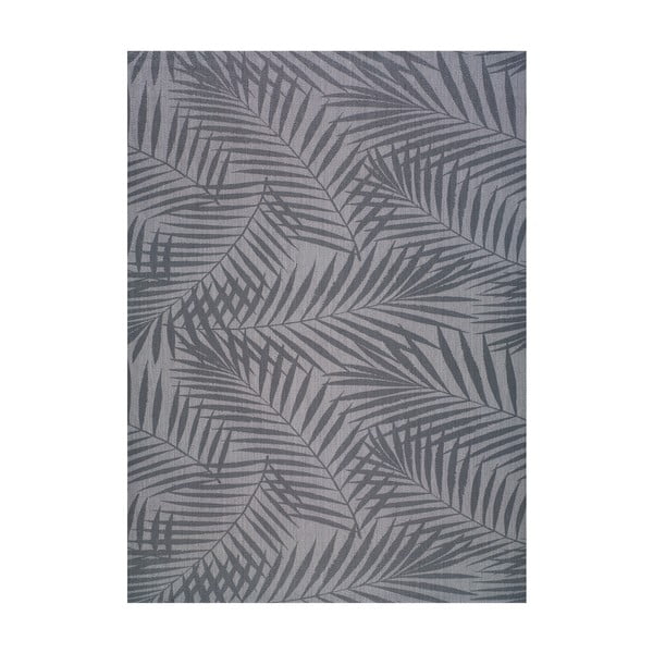 Sivi vanjski tepih Universal Palm, 100 x 150 cm