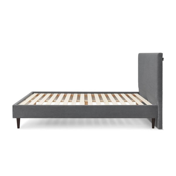 Tamno sivi bračni krevet Bobochic Paris Anja Dark, 180 x 200 cm-image-2