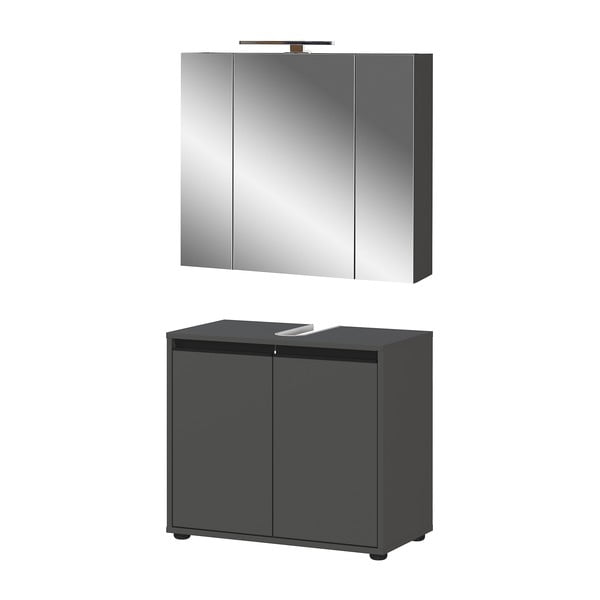 Antracitno sivi set namještaja za kupaonicu Lemont – Germania