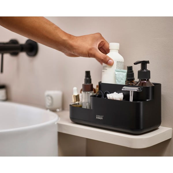 Crni plastičan kupaonski organizator EasyStore – Joseph Joseph-image-1