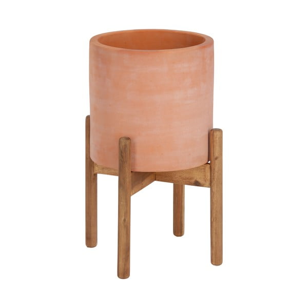 Terakota tegla na drvenom postolju Kave Home Dalva, ⌀ 30 cm-image-2