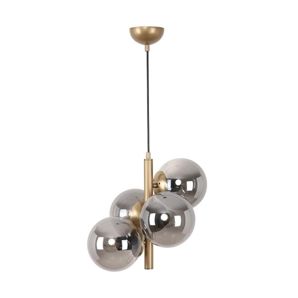 Siva/u zlatnoj boji viseća svjetiljka sa staklenim sjenilom ø 15 cm Forte – Squid Lighting