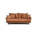 Smeđa sklopiva/s prostorom za odlaganje sofa od samta 215 cm Bjork – Bonami Selection