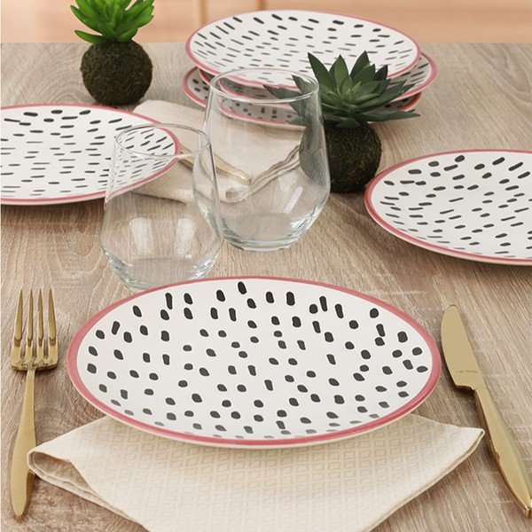 Set od 6 keramičkih desertnih tanjura My Ceramic Brush Dots, 20 cm-image-3