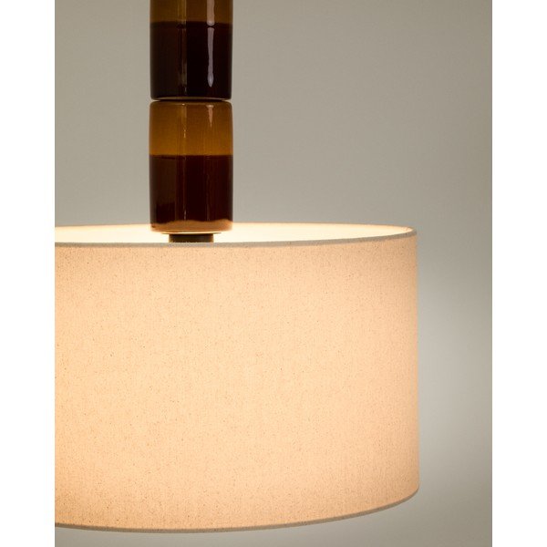 Viseća svjetiljka s tekstilnim sjenilom Mavran – Kave Home-image-1