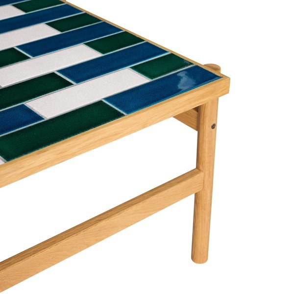 Crno-bijeli/u prirodnoj boji stolić za kavu u dekoru hrasta 61x132 cm Motif – Hübsch-image-3