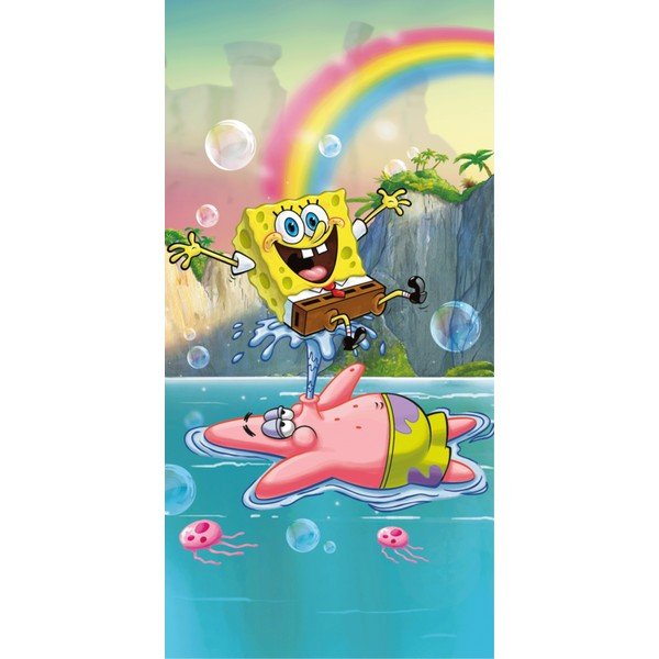 Pamučan dječji ručnik 70x140 cm Sponge Bob "Tropical Duo" – Jerry Fabrics