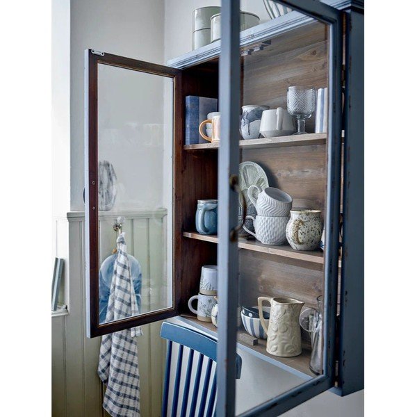 Plava viseća vitrina od masivne jele 81x91x22 cm Hazem – Bloomingville-image-2