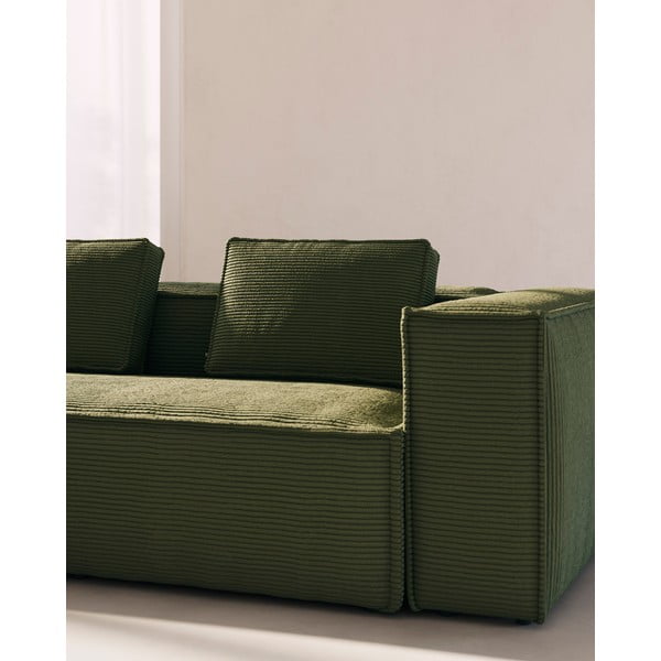 Zeleni ukrasni jastuk za sjedeću garnituru od samta Blok – Kave Home-image-2