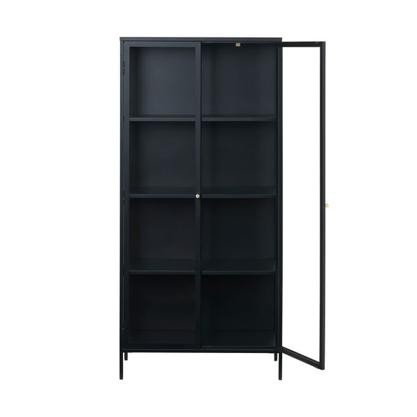 Crna metalna vitrina 90x190 cm Carmel – Unique Furniture-image-3