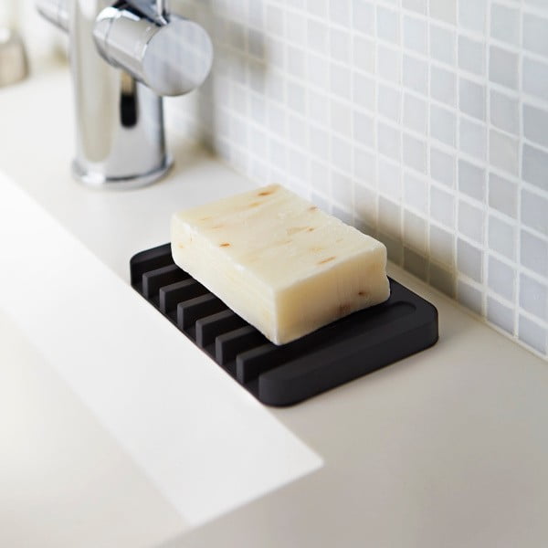 Crni podmetač za sapun YAMAZAKI Flow-image-1