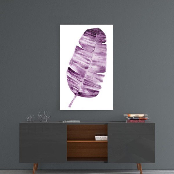 Staklena slika Insigne Lila Leaf, 46 x 72 cm-image-1