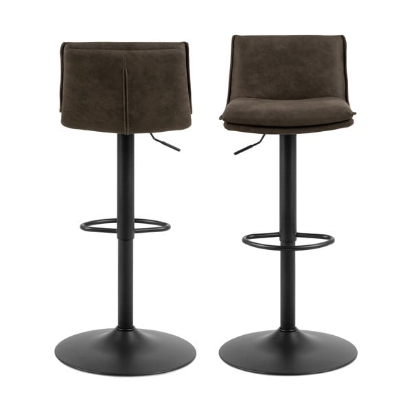 Tamno smeđe barske stolice u setu 2 kom 107 cm Flynn – Actona-image-2