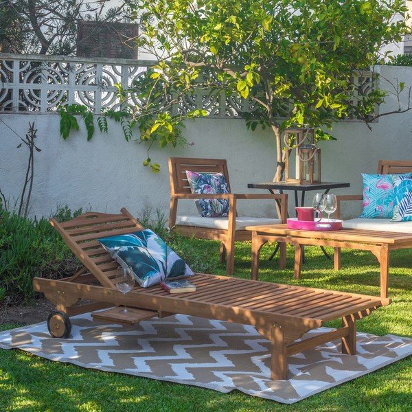 Drvena vrtna ležaljka Teka - LDK Garden-image-1