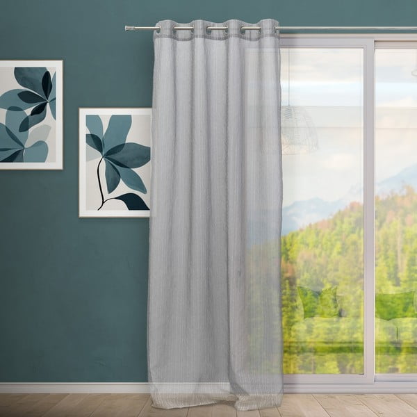 Siva prozirna zavjesa 140x260 cm Vertical Thread – Casa Selección-image-1