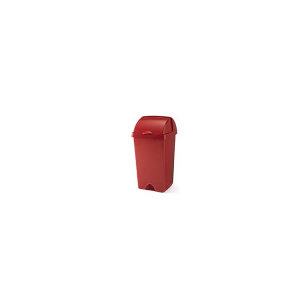 Crveni koš za smeće s poteznim poklopcem Addis, 38 x 34 x 68 cm