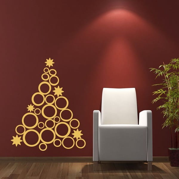 Božićna naljepnica Ambijent dizajn božićnog drvca