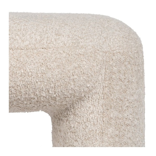 Bež klupa od bouclé tkanine Suave – Ixia-image-4