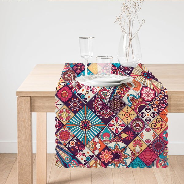 Nadstolnjak Minimalist Cushion Covers Colorful Mandala, 45 x 140 cm