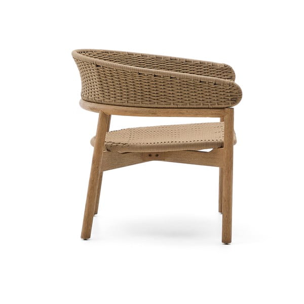 Vrtna fotelja od masivnog drveta u prirodnoj boji Arinella – Kave Home-image-4