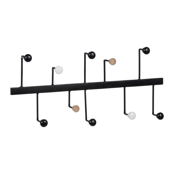 Crna metalna zidna vješalica – Ixia-image-1