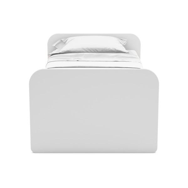 Bijeli dječji krevet u dekoru bora s dodatnim ležajem s prostorom za odlaganje s podnicom 90x200 cm Esteban – Marckeric-image-1