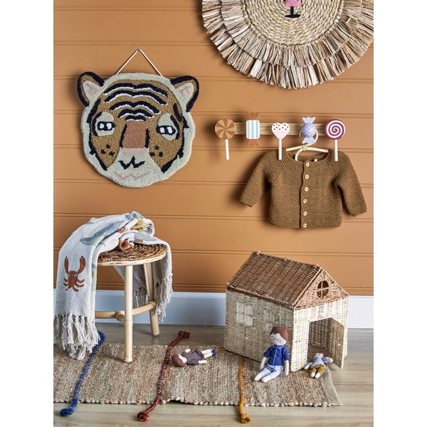 Zidna dječja vješalica od borovine Rudy - Bloomingville Mini-image-1