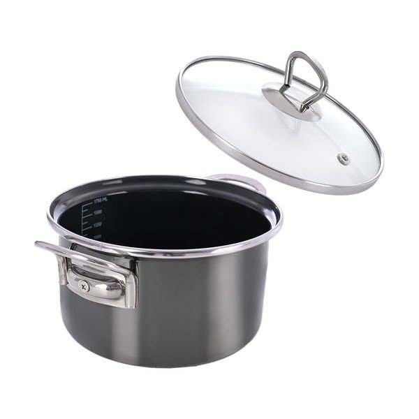 Emajliran lonac s poklopcem 1,75 l Metalic – Orion
