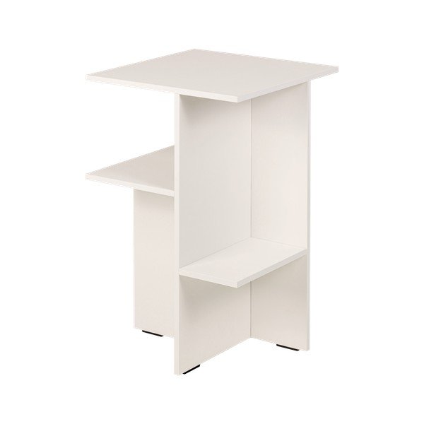 Sivo-bež noćni ormarić s policama Atik – noo.ma