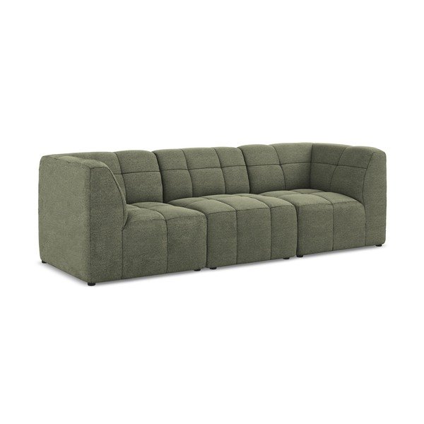 Zelena sofa od bouclé tkanine 255 cm Aloha – Makamii