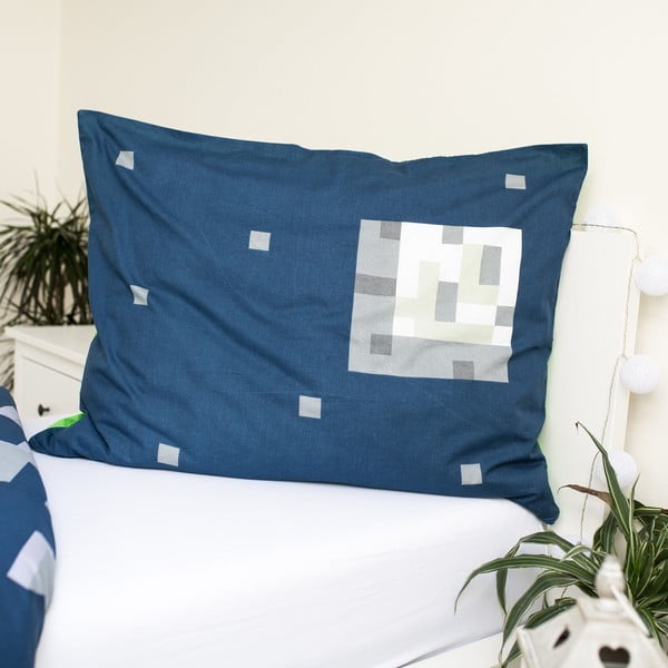 Zelena/plava pamučna dječja posteljina za krevet za jednu osobu 140x200 cm Minecraft "Sssleep Tight" – Jerry Fabrics-image-3