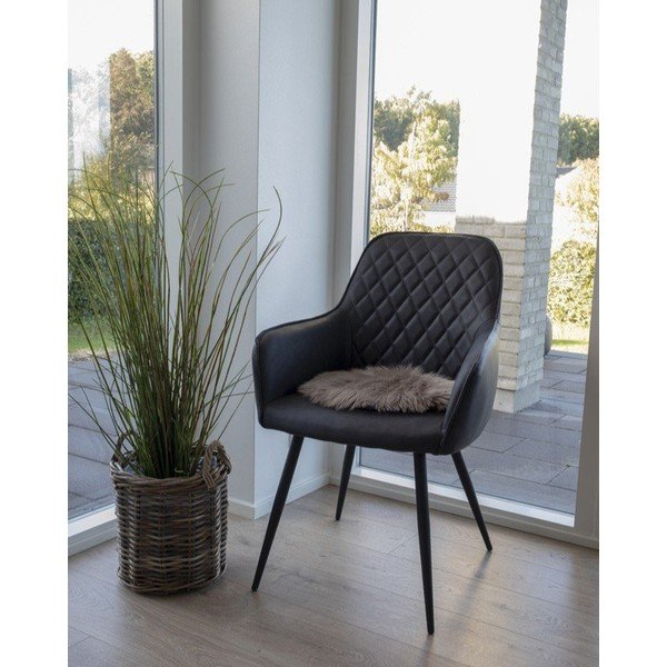 Tamno plave podstavljene blagovaonske stolice u setu s naslonima za ruke 2 kom Harbo – House Nordic-image-1