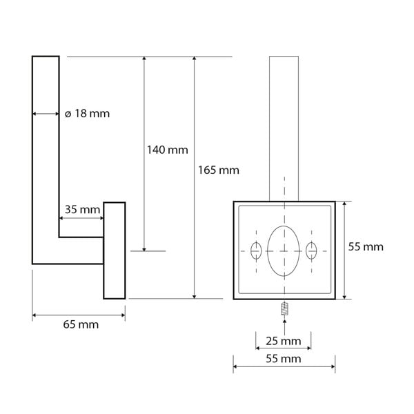 Mesingani držač za toaletni papir u srebrnoj boji Sapho X-Square-image-1
