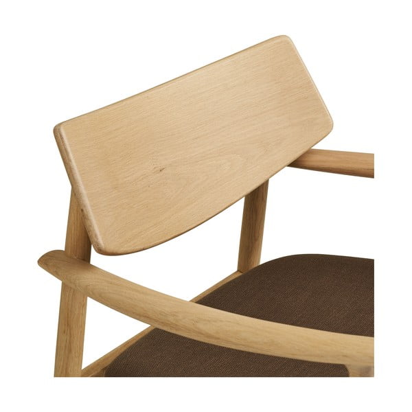 Smeđa fotelja s naslonjačem za noge Olvera – House Nordic-image-4