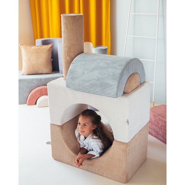 Krem set mekanih igrački od pjene od samta 75x49x37 cm Rainbow Montessori – Wigiwama-image-4